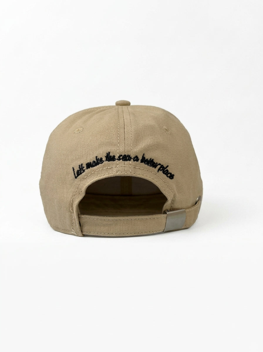 Gorro Philip, espalda con bordado Let's make the sea a better place