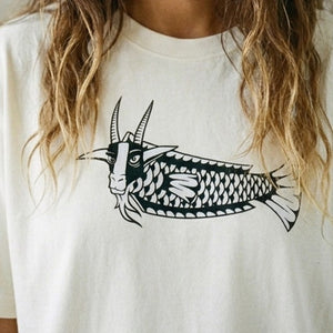 Polera Cabra Pez crema